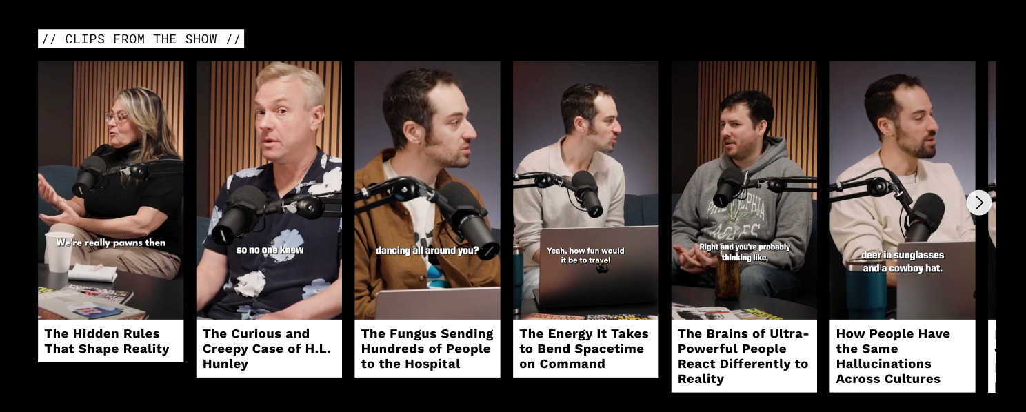 Vertical video carousel experiment on a Hearst brand